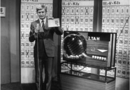 Historic photo of Czech lottery Sportka (First ever draw)