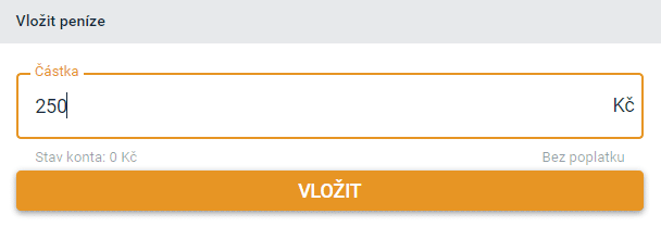 Vklad peněz Tipsport