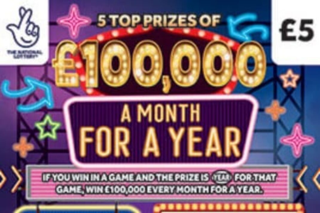 £100,000 A Month For A Year Scratch Card