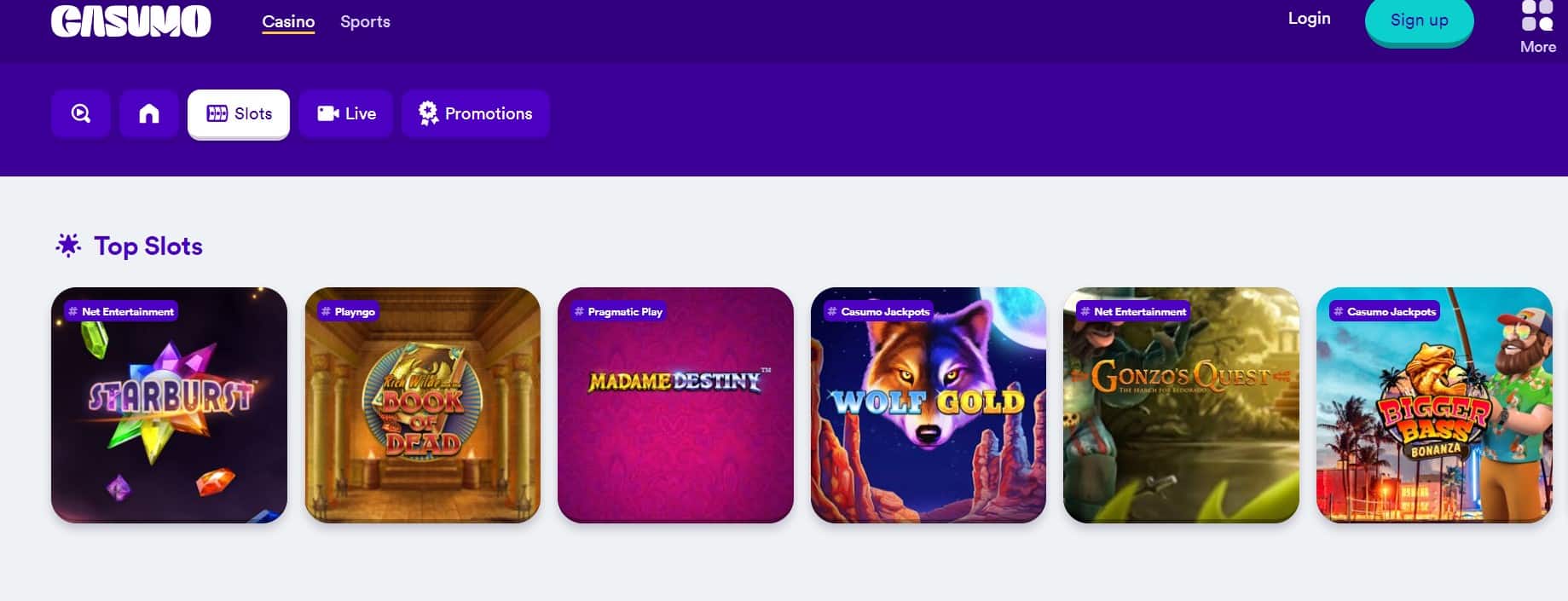 Casumo Casino games to play with a welcome bonus