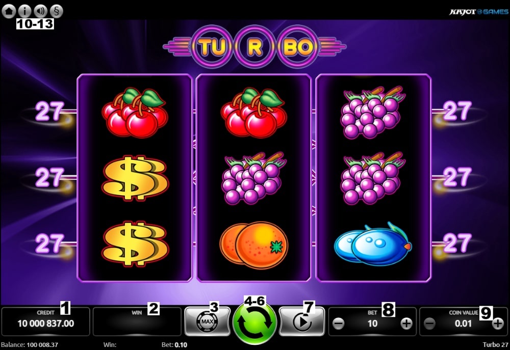 How to play slot machine Turbo 27