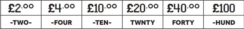 Main game prize symbols