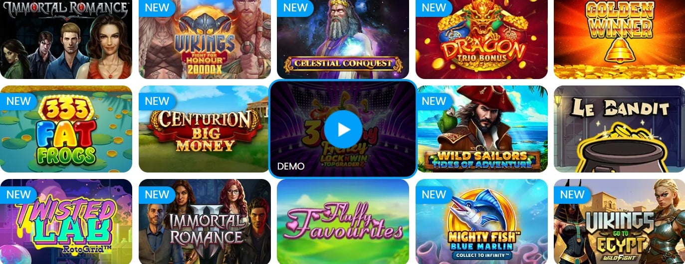 Demo play of Mr Play Casino games