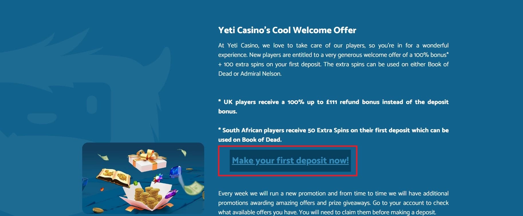 How to Activate the Welcome Bonus at Yetti Casino