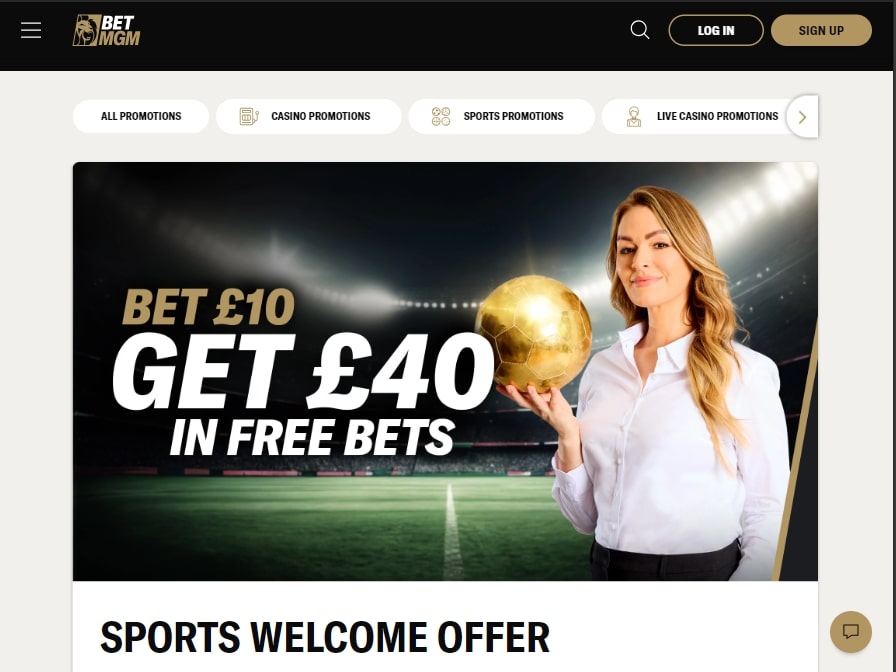 BetMGM Casino UK Sports Welcome Bonus