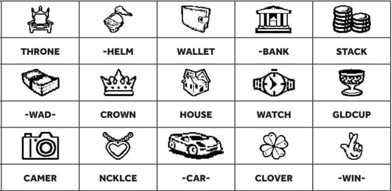 Play Symbols and Play Captions for GAME 2