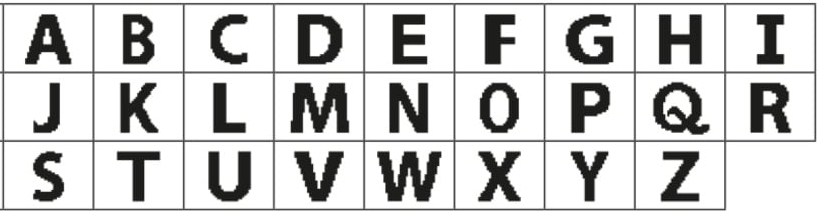 Play Symbols for the Your Letters Section and Word Grid