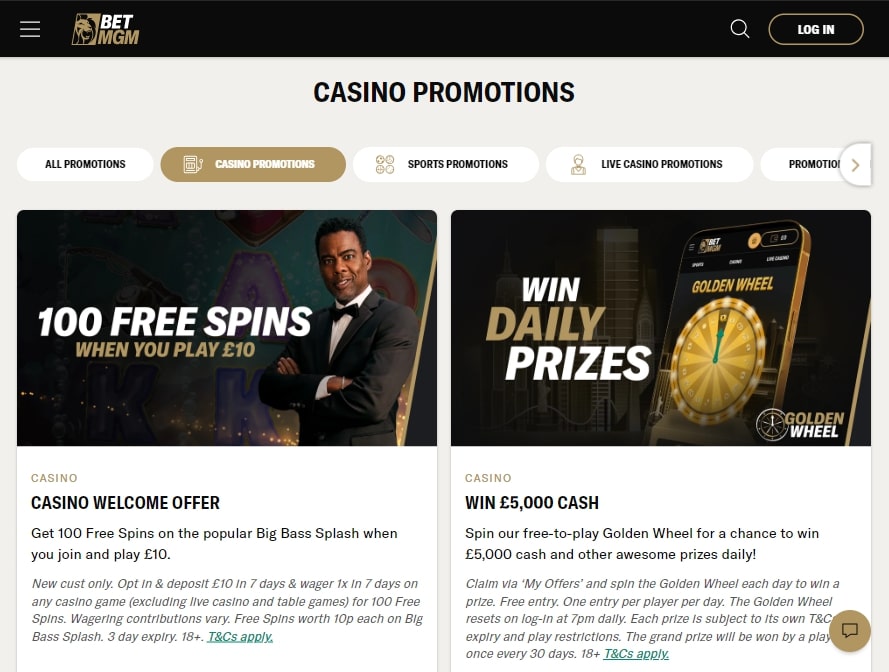 BetMGM UK Casino Bonus