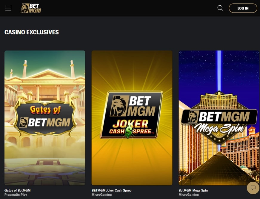 BetMGM UK Exclusive Games