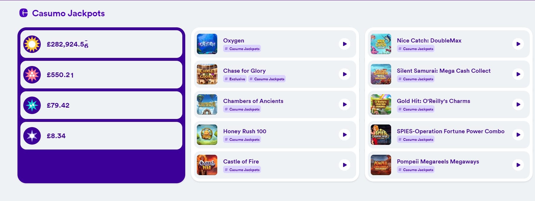 Illustration of Casumo Casino Jackpot Options