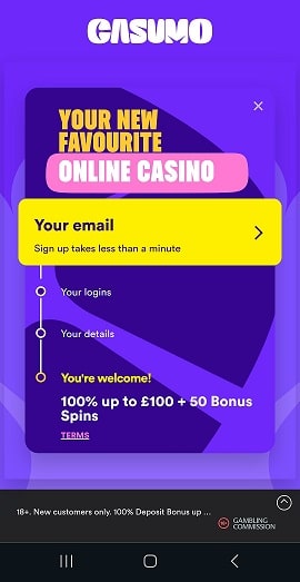 Casumo Casino App Registration