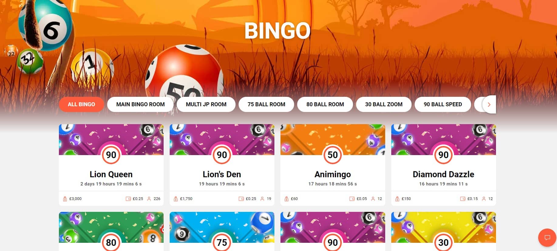 LeoVegas Casino Bingo Games