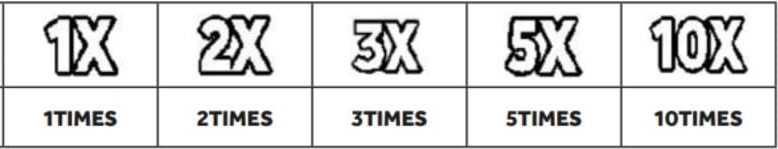 Multiplier Spot Play Symbols