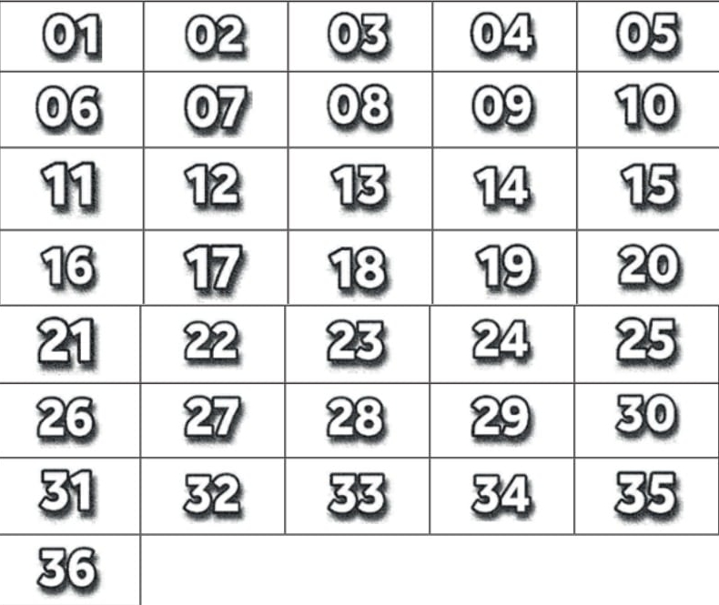 Your order numbers - play symbols