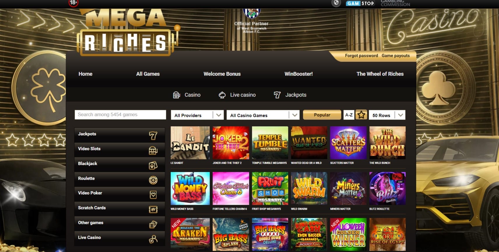 Megariches Casino Games Portfolio