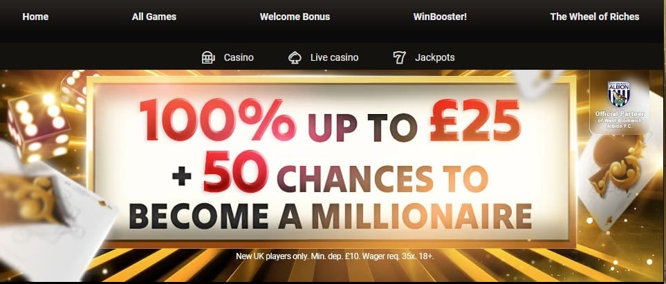 Megariches Casino Welcome bonus