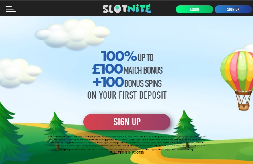 Slotnite Welcome Bonus