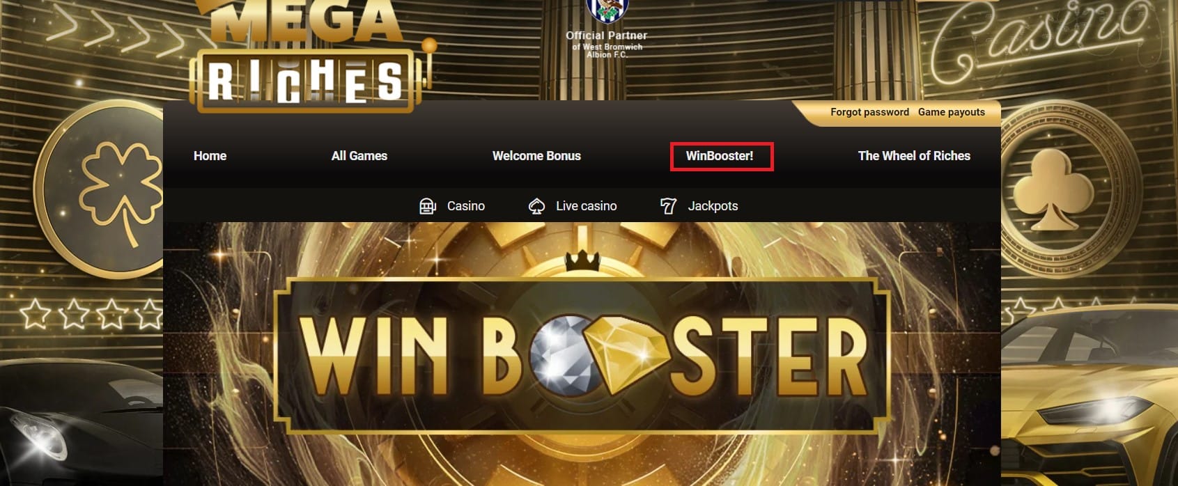 WinBooster Promotion at Megariches Casino