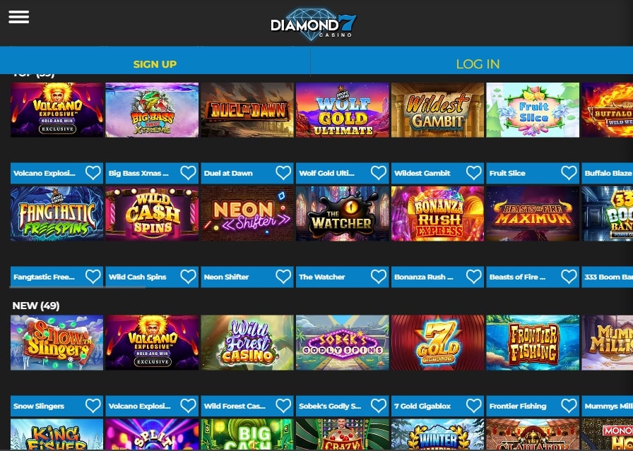 Diamond 7 Casino Games