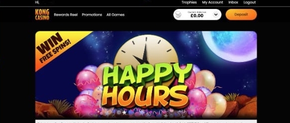 Kong Casino Happy Hours banner