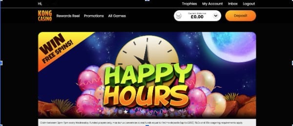 Kong Casino Happy Hours banner