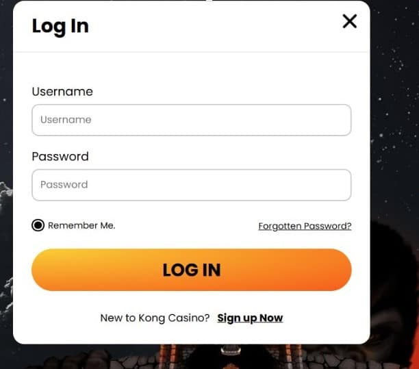 Kong Casino Log in