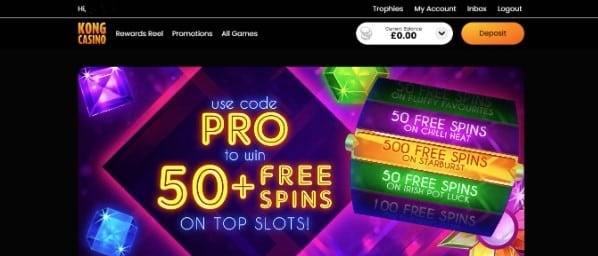 Kong Casino 50 free spins