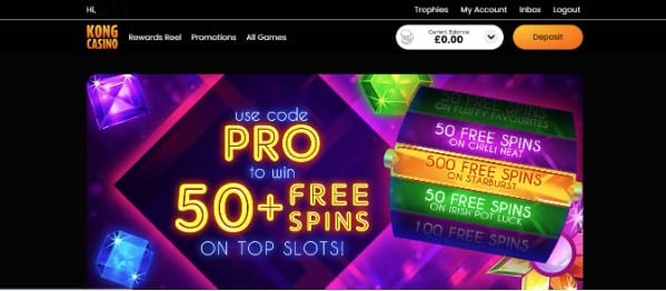 Kong Casino 50 free spins