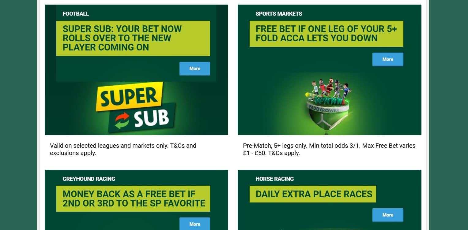 Betting Bonuses at Paddy Power