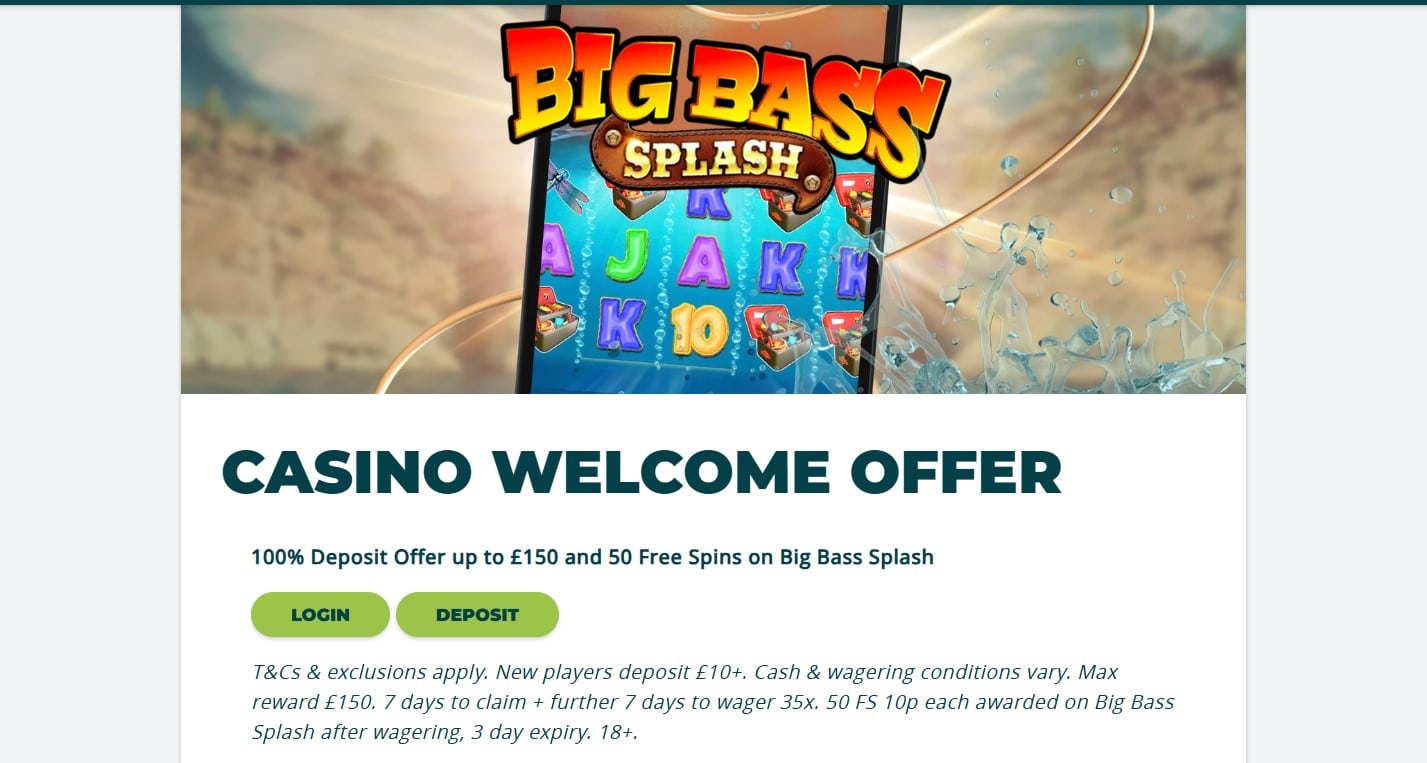 Welcome Bonus Description With the Big Bass Splash Bonus Spins Game Emblem