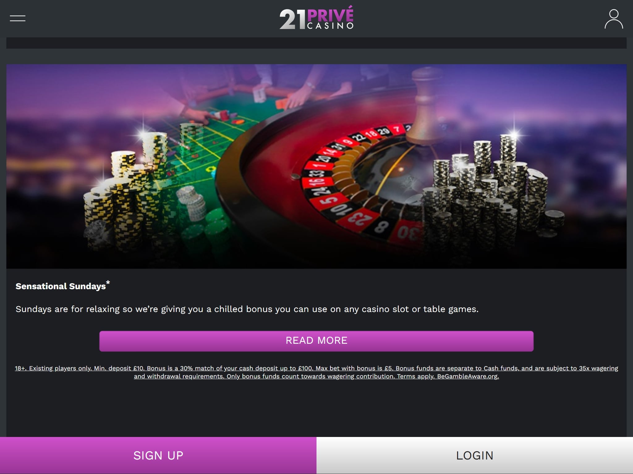 21Prive Casino UK Bonus