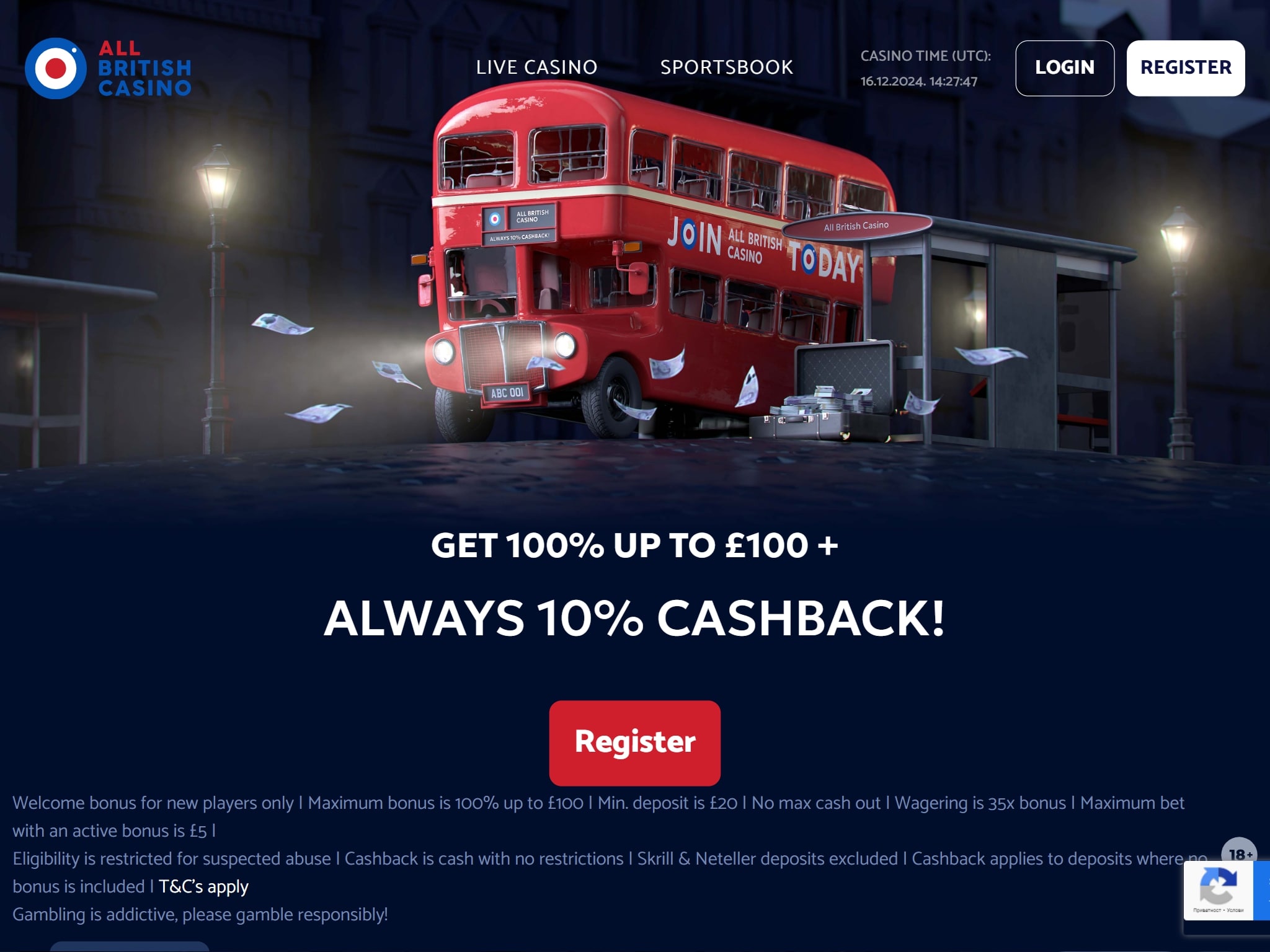 All British Casino Welcome Offer