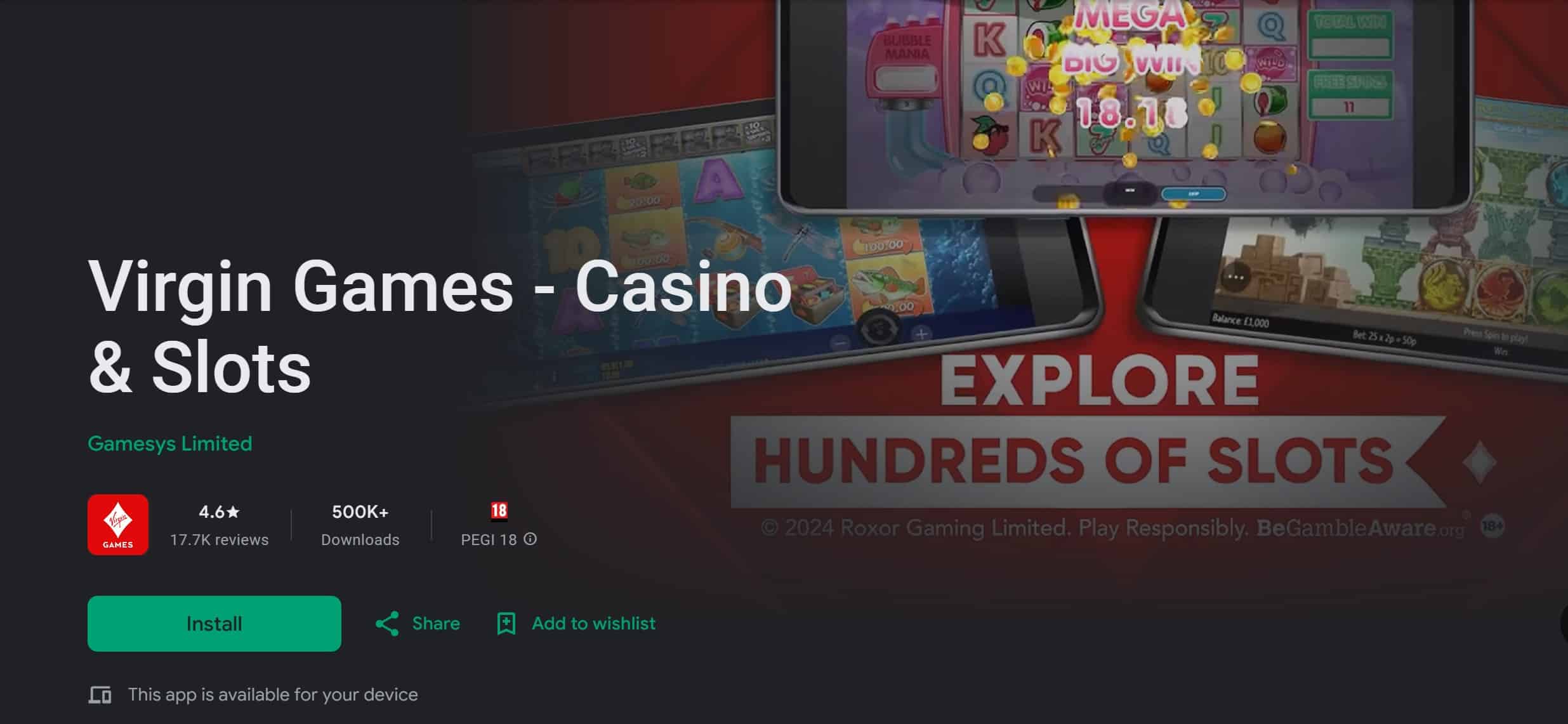 Android Virgin Games Casino App