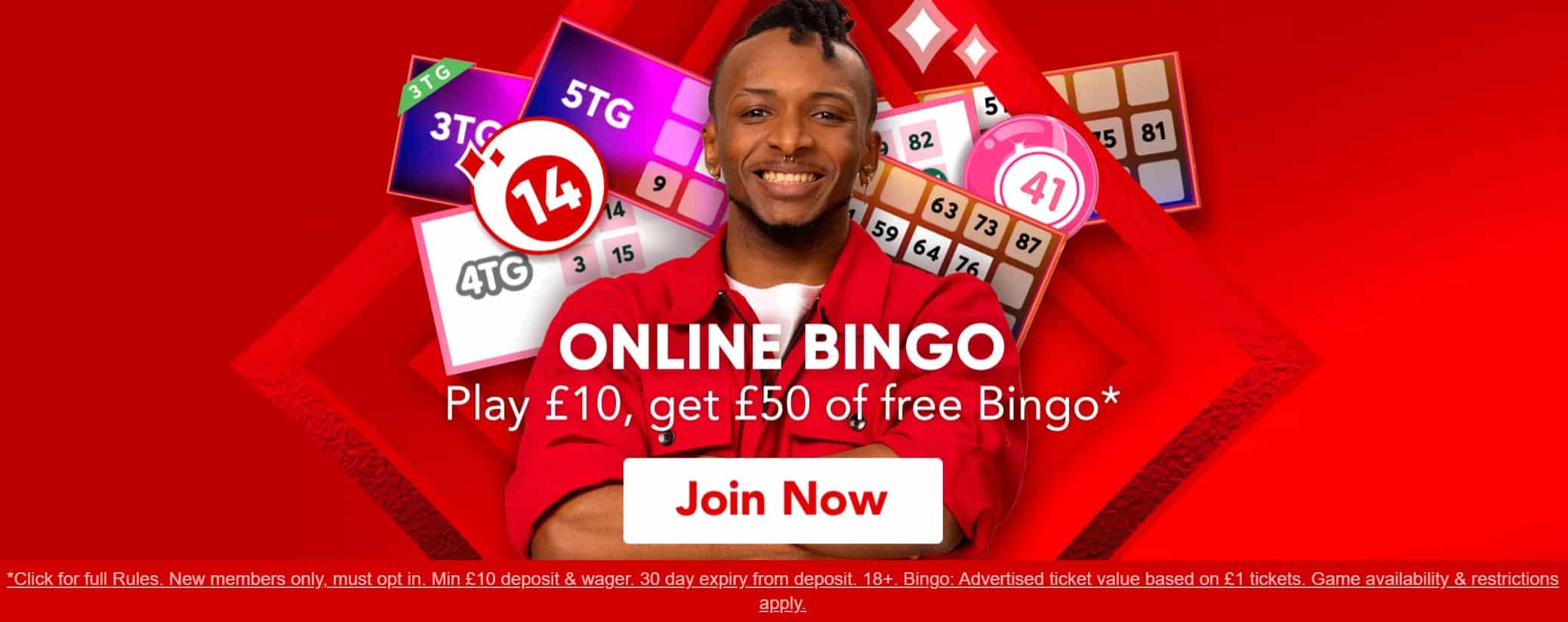 Bingo Bonus at Virgin Games — £50 in Free Bingo Tickets on a £10 Deposit