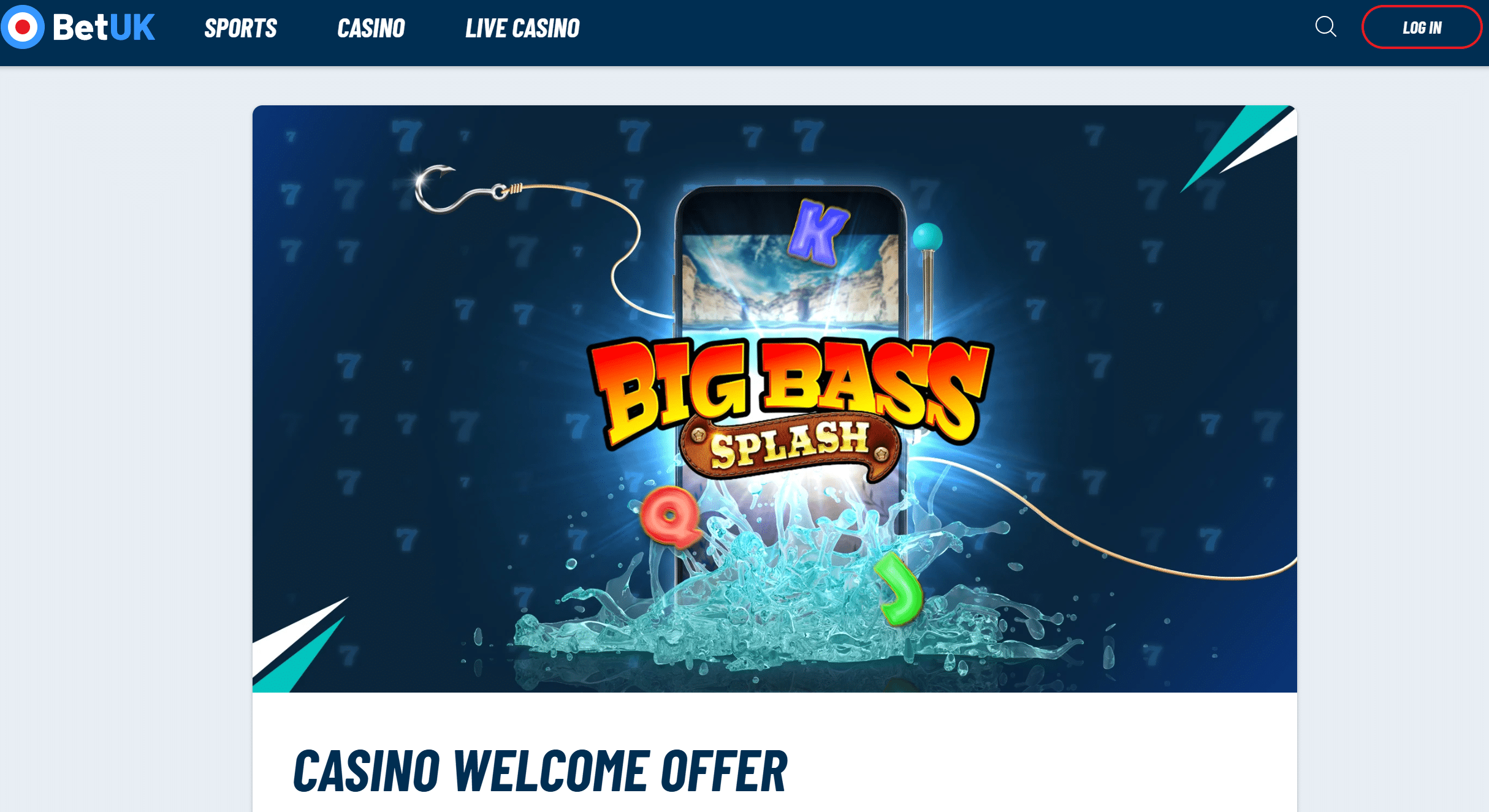 BetUK Casino Welcome Offer, 50 No-Wager Spins