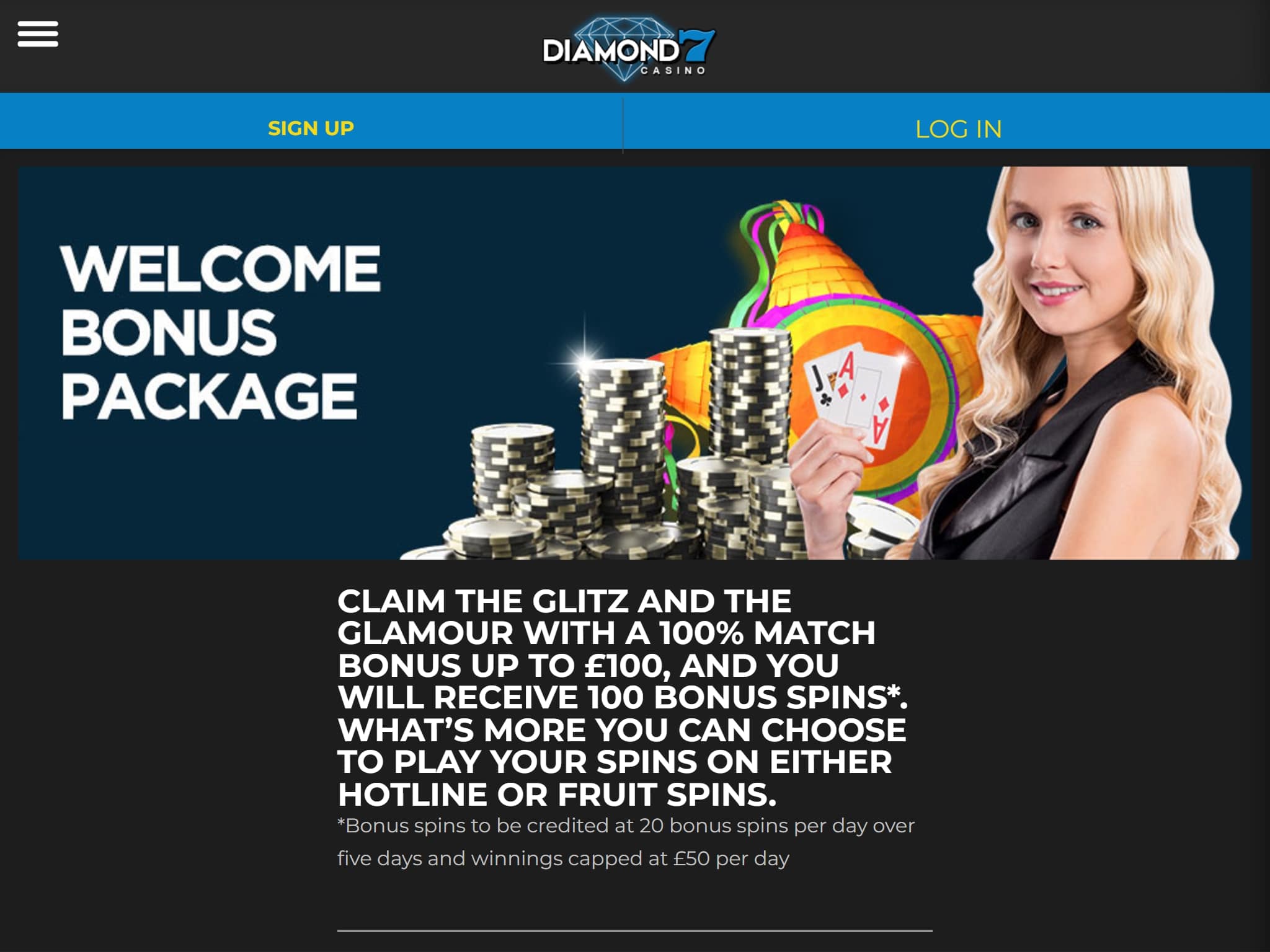 Diamond 7 Casino Welcome Offer