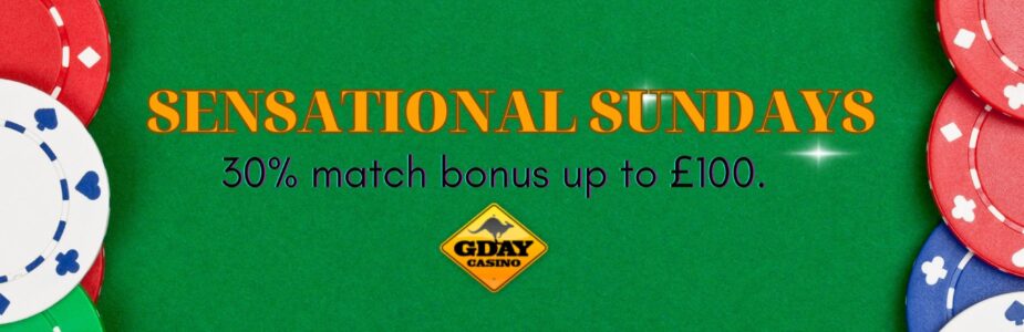 GDay Casino Sunday Promo