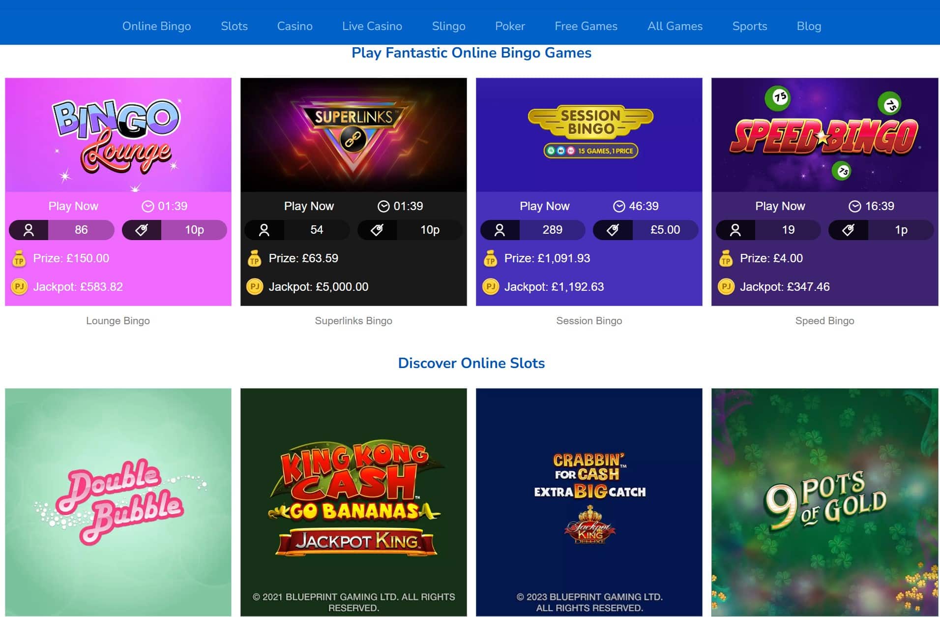 Jackpot Joy Casino Games