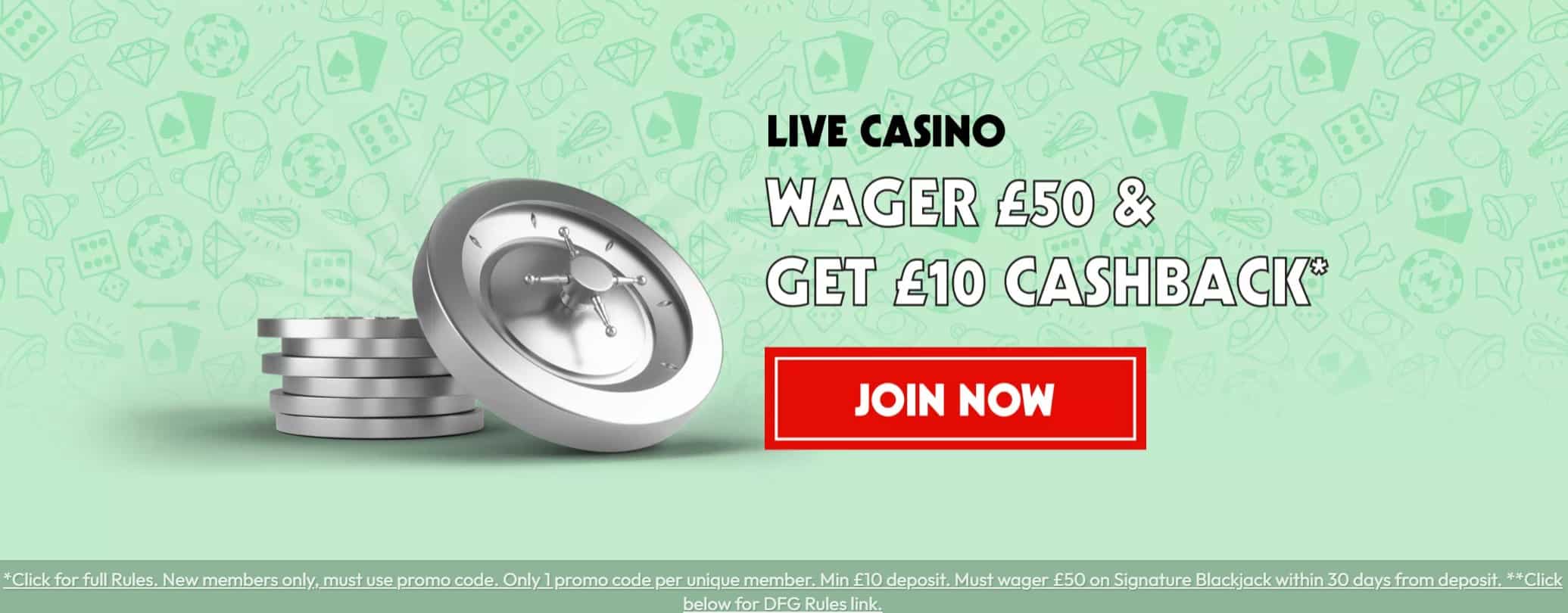 Live Casino Cashback at Monopoly Casino