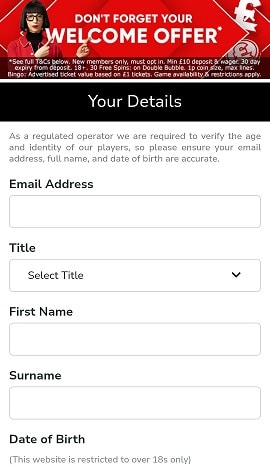 KYC Details on Virgin Games Casino App