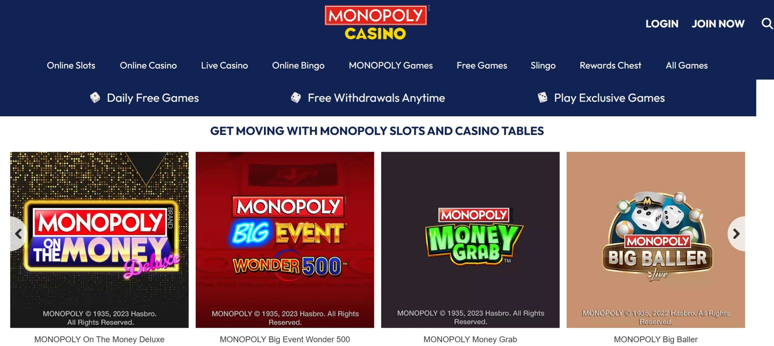 Gaming Options at Monopoly Casino