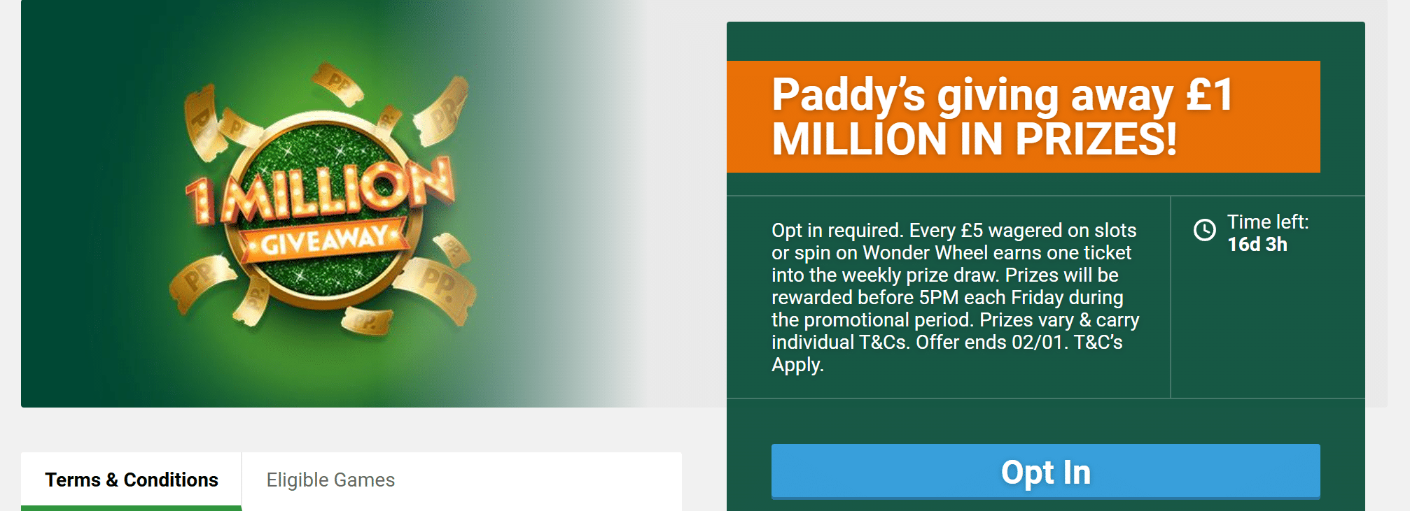 Paddy Power's Prize Drops