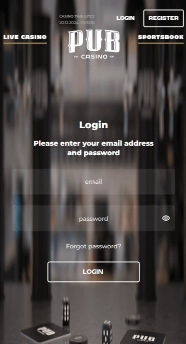Pub Casino mobile reg