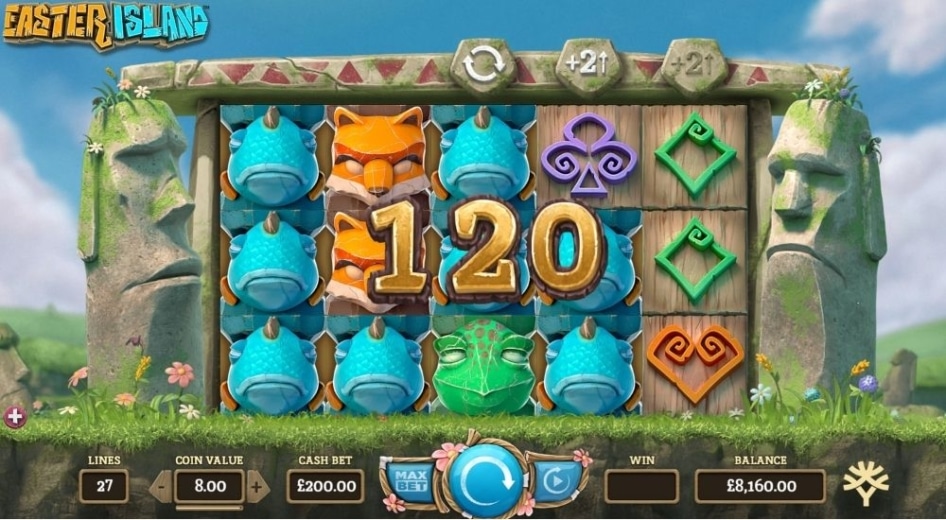 Easter Island slot machine win