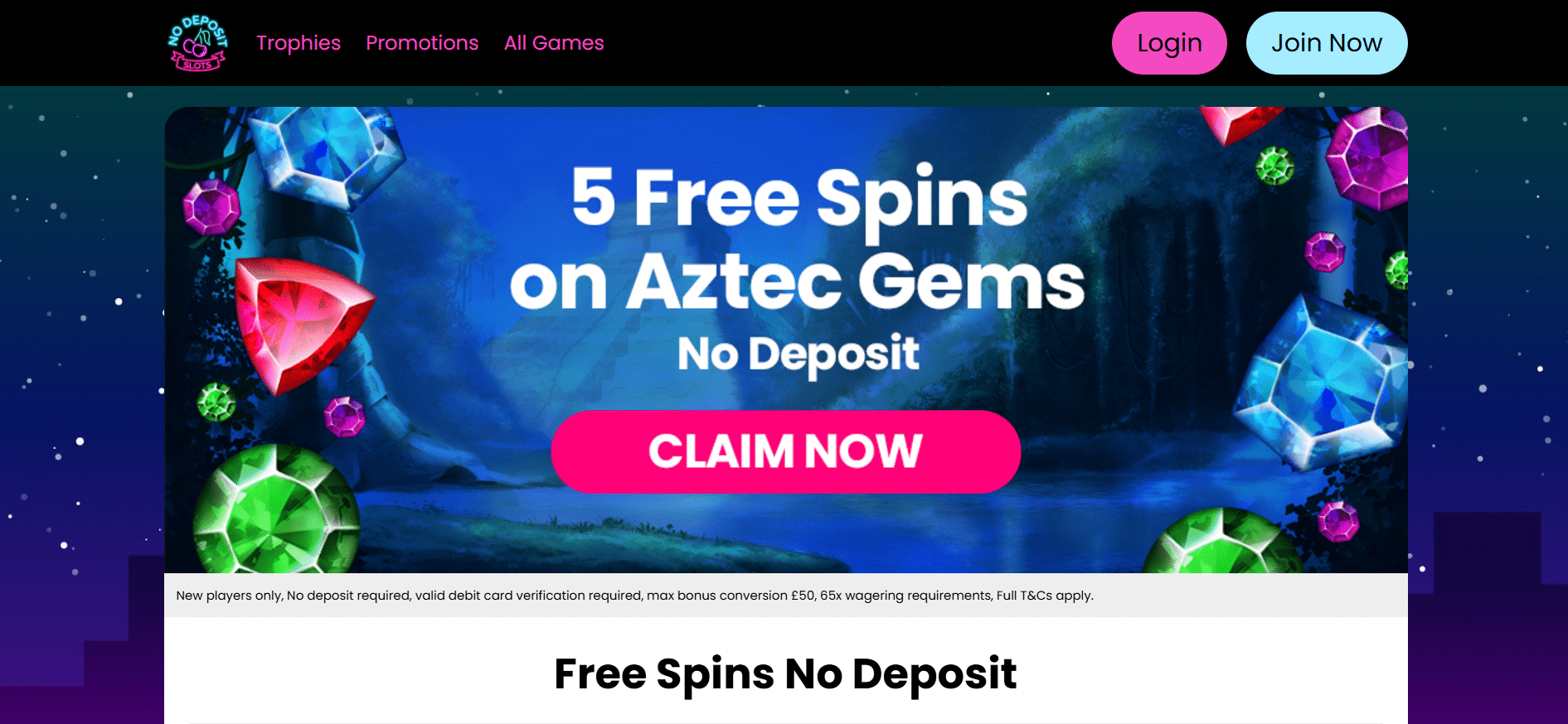 No deposit free bonus