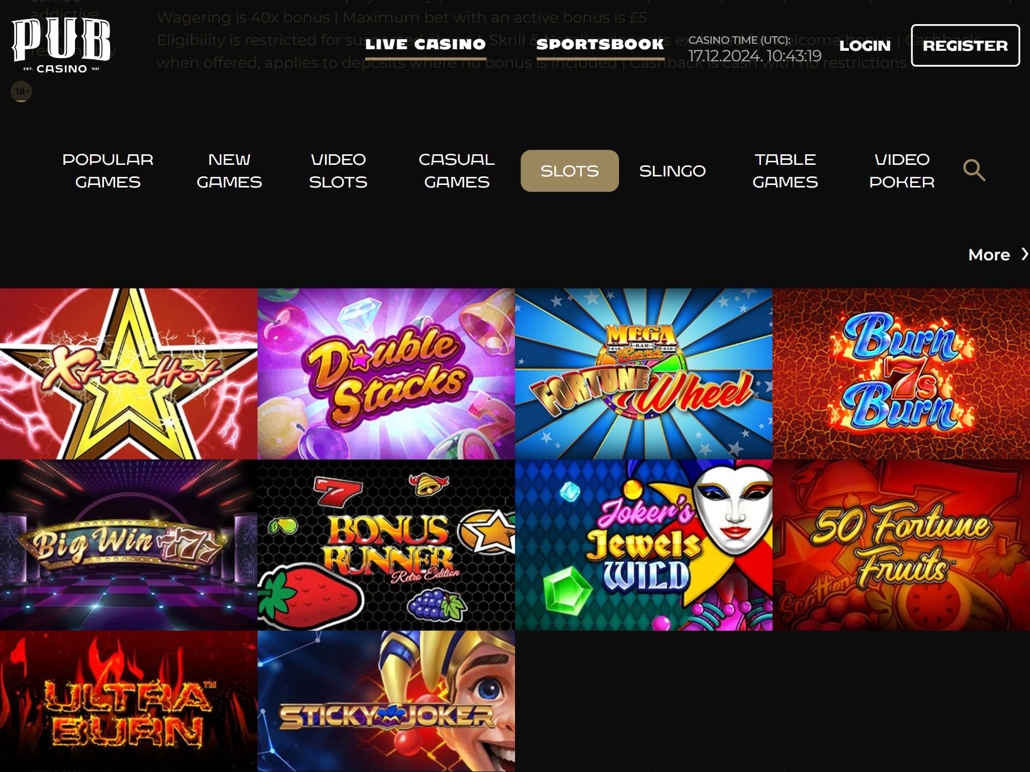 Pub Casino Slot Games