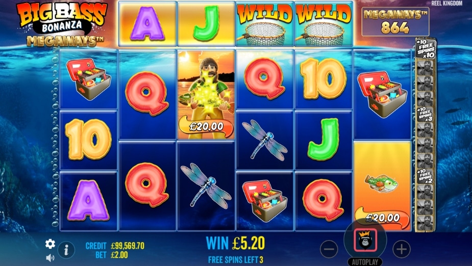 Big Bass Bonanza Megaways online slot Fisherman