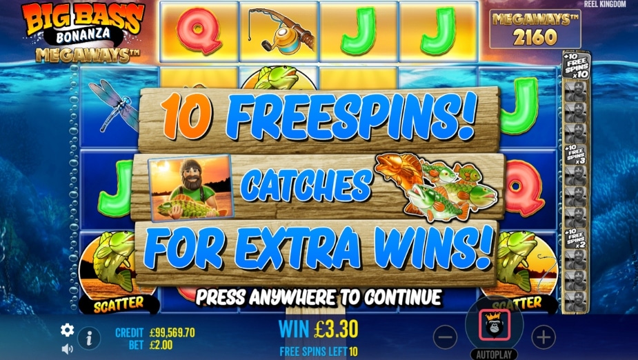 Big Bass Bonanza Megaways online slot Free spins