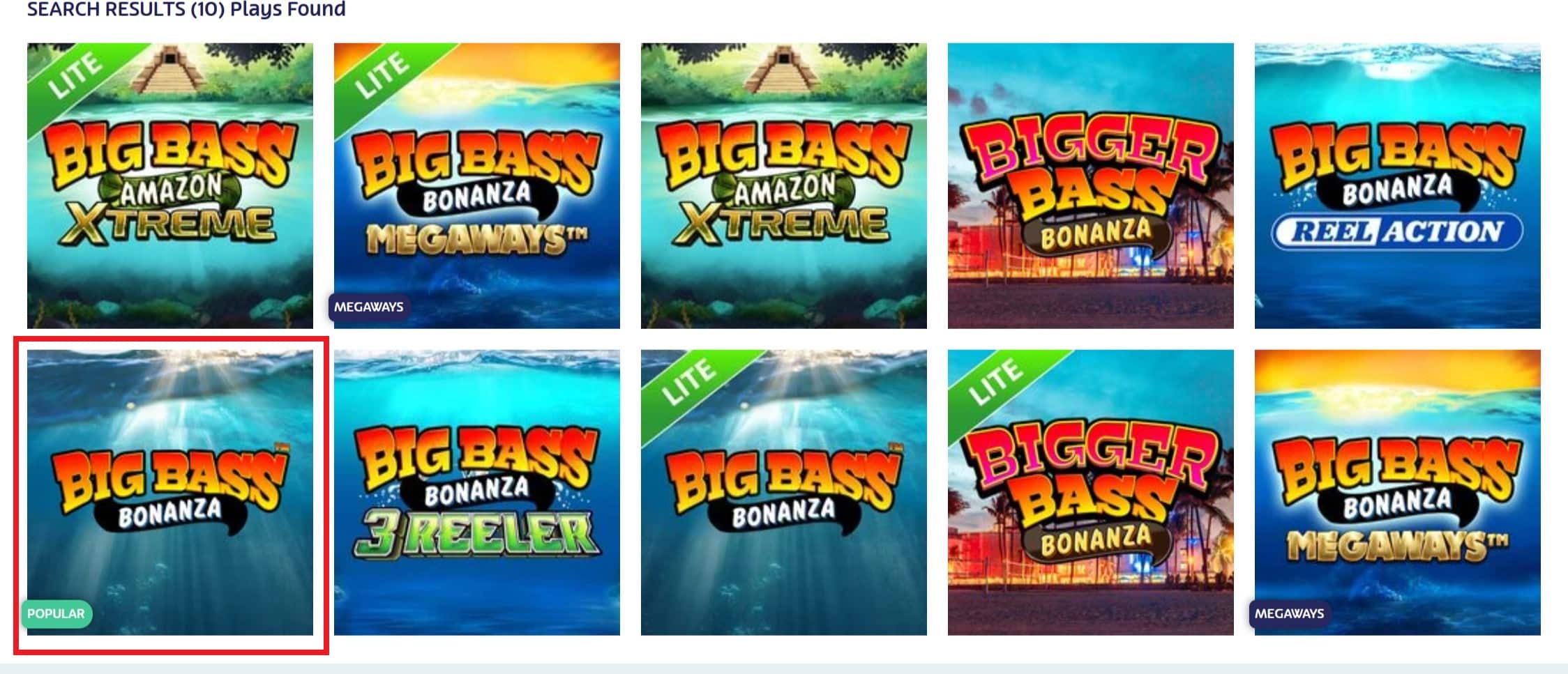 Big Bass Bonanza slot For FS at PlayOJO