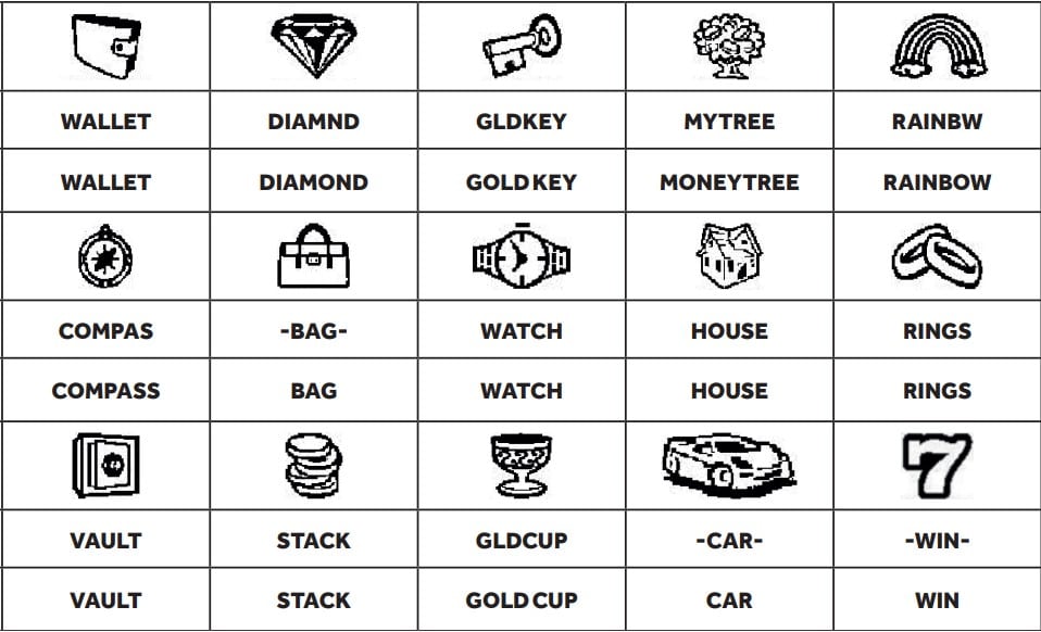 Game 1 play symbols